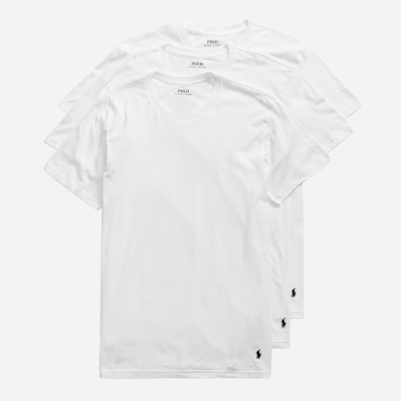 Акція на Набір футболок Ralph Lauren 746932867 3X 3 шт Білий від Rozetka
