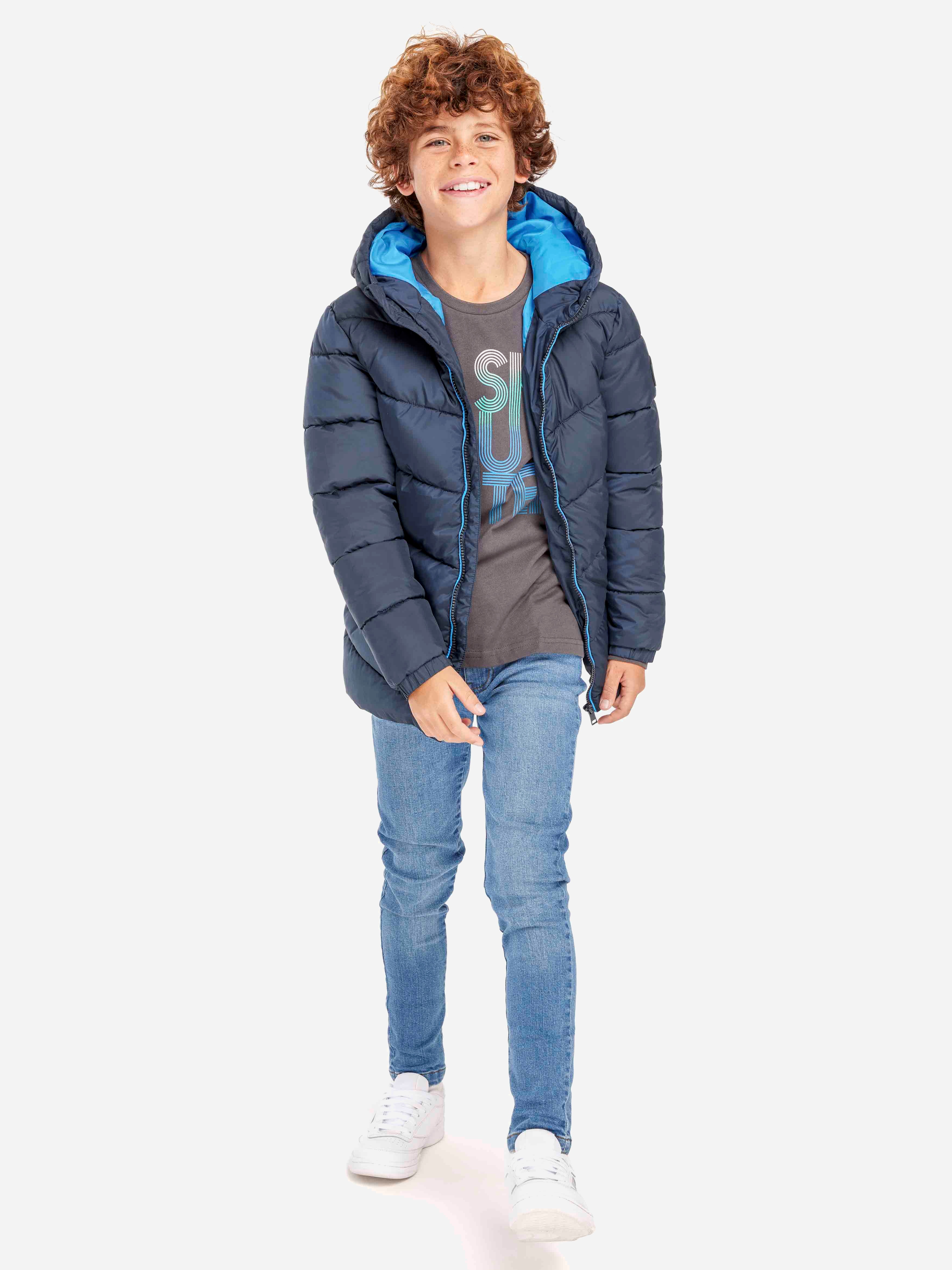 Акція на Дитяча демісезонна куртка для хлопчика Minoti 15coat 21 39591JNR 104-110 см Синя від Rozetka