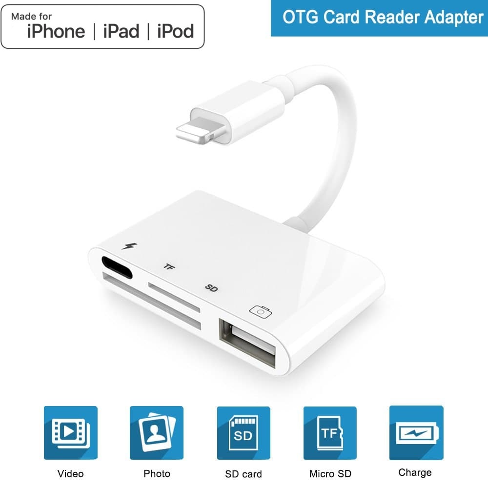 Переходник для iPhone на USB и SD/TF Card Reade адаптер для iPad на флешку  и SD TF картридер кабель PAVLYSH (PA-42) – отзывы покупателей | ROZETKA