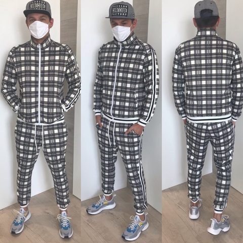 

Спортивный костюм Chernyy Kot KW-one в клетку XL