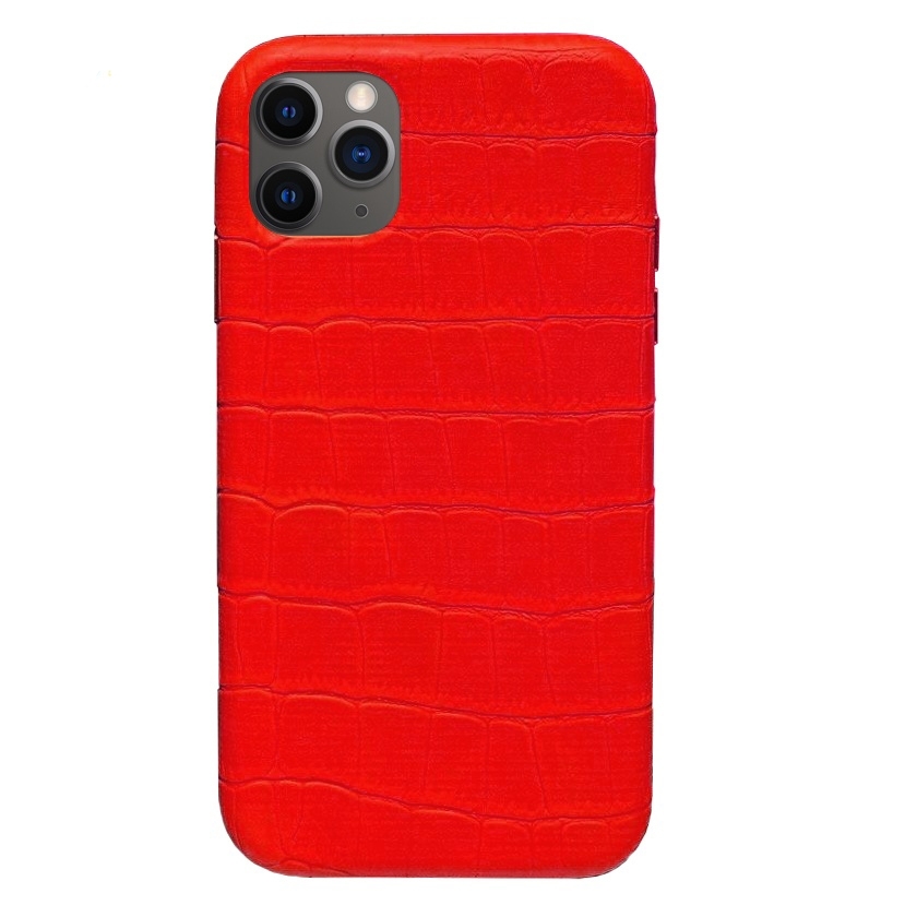 

Чехол CaseFashion Crocodile Full Leather для iPhone 12 Pro Max red