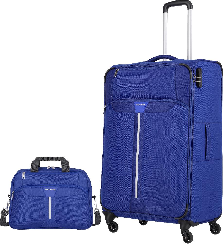 

SPEEDLINE/Navy Чемодан (+сумка 17л) на 4 колесах L (89л,3,3кг) (47x77x30см) Travelite TL092441-20
