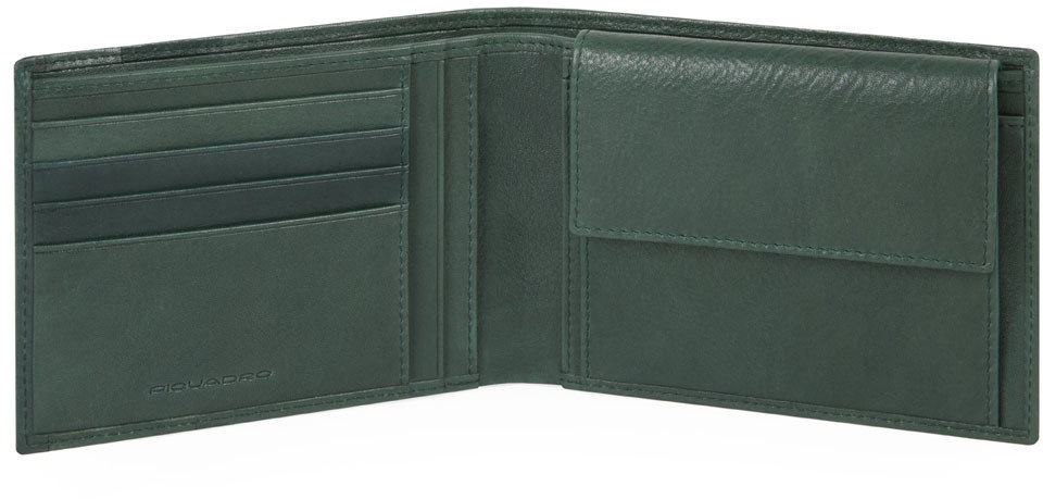 

KOBE/Green Портмоне с отдел. для монет с RFID защитой (13x9,5x2) Piquadro PU257S105R_VE