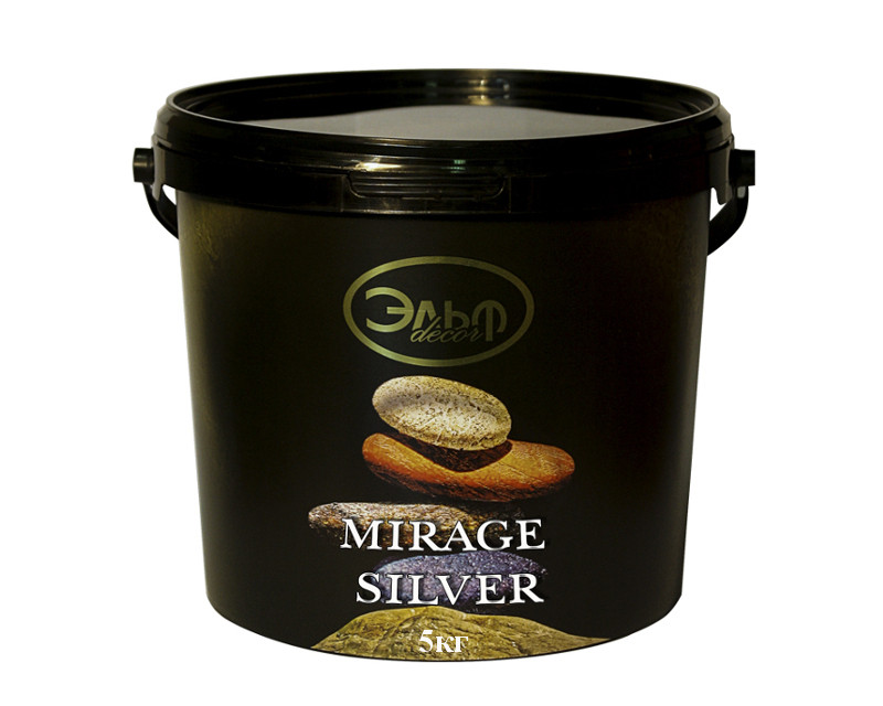 

Штукатурка "нежный бархат" ELF DECOR MIRAGE SILVER декоративная 5кг