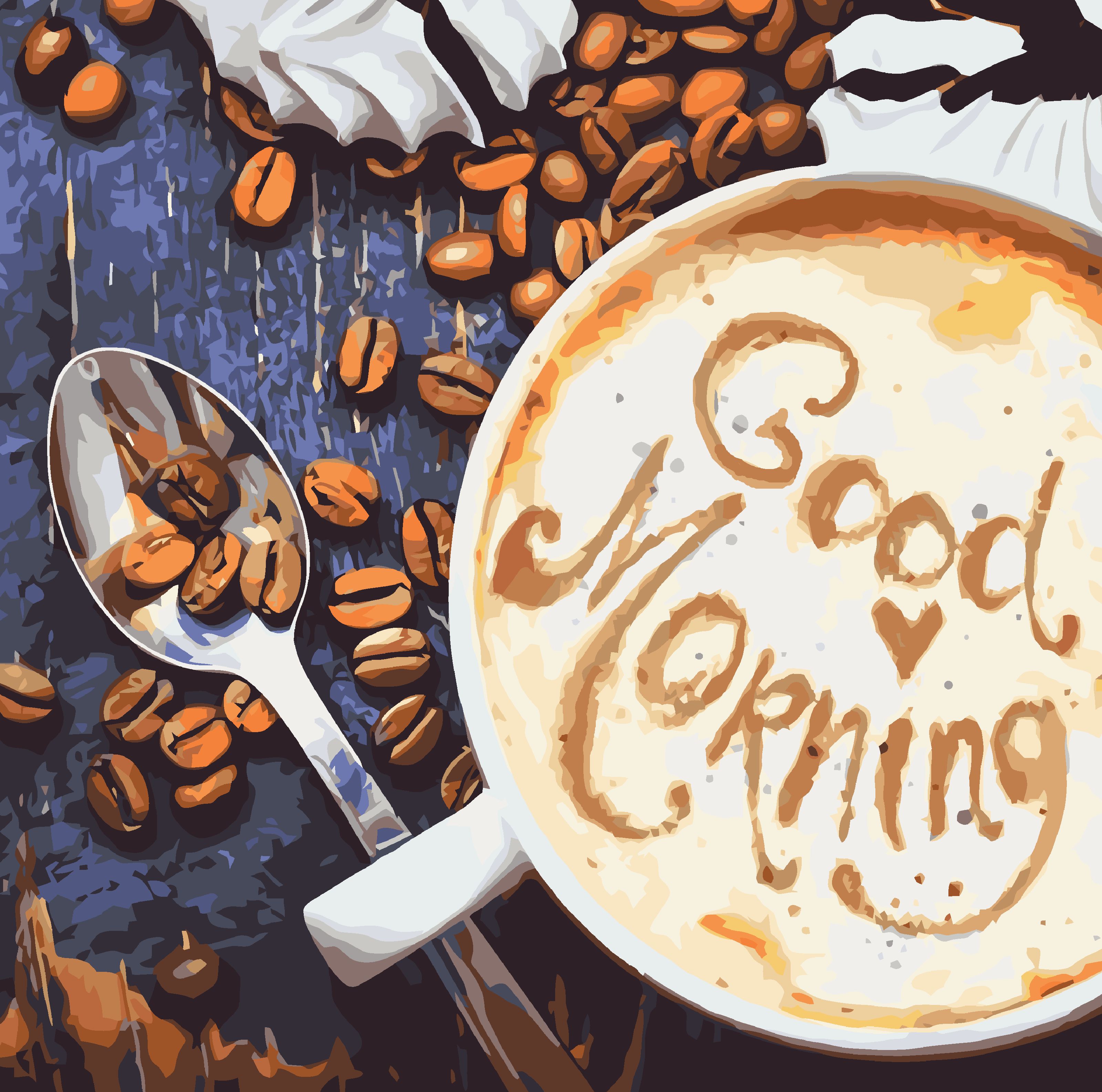 

Картина по номерам Идейка Good Morning 40*40 см (в коробке) арт.KH5523
