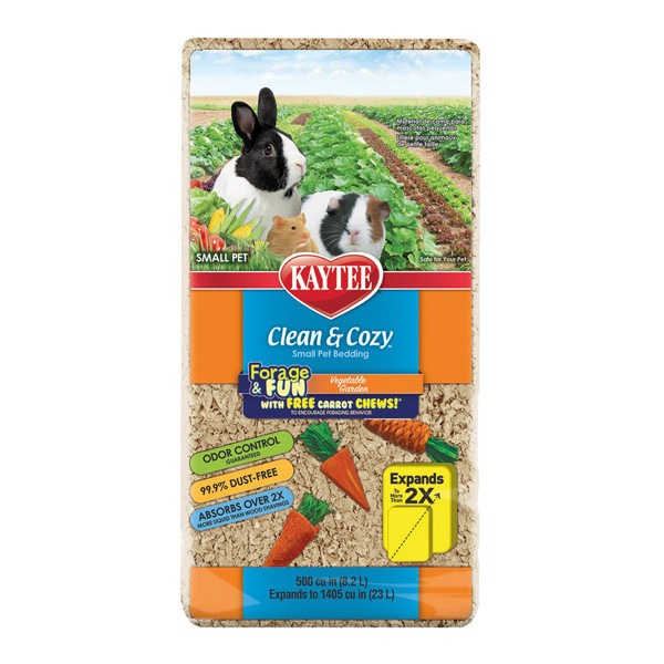 

Подстилка Kaytee Clean&Cozy Vegetable Garden для грызунов, целлюлоза, с игрушкой для грызения с игрушкой в