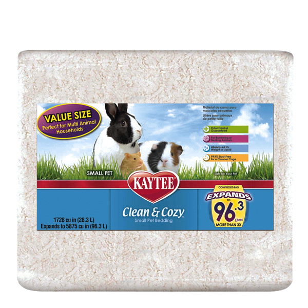 

Подстилка Kaytee Clean&Cozy White Клин&Кози для грызунов, целлюлоза белый, 4,1 л