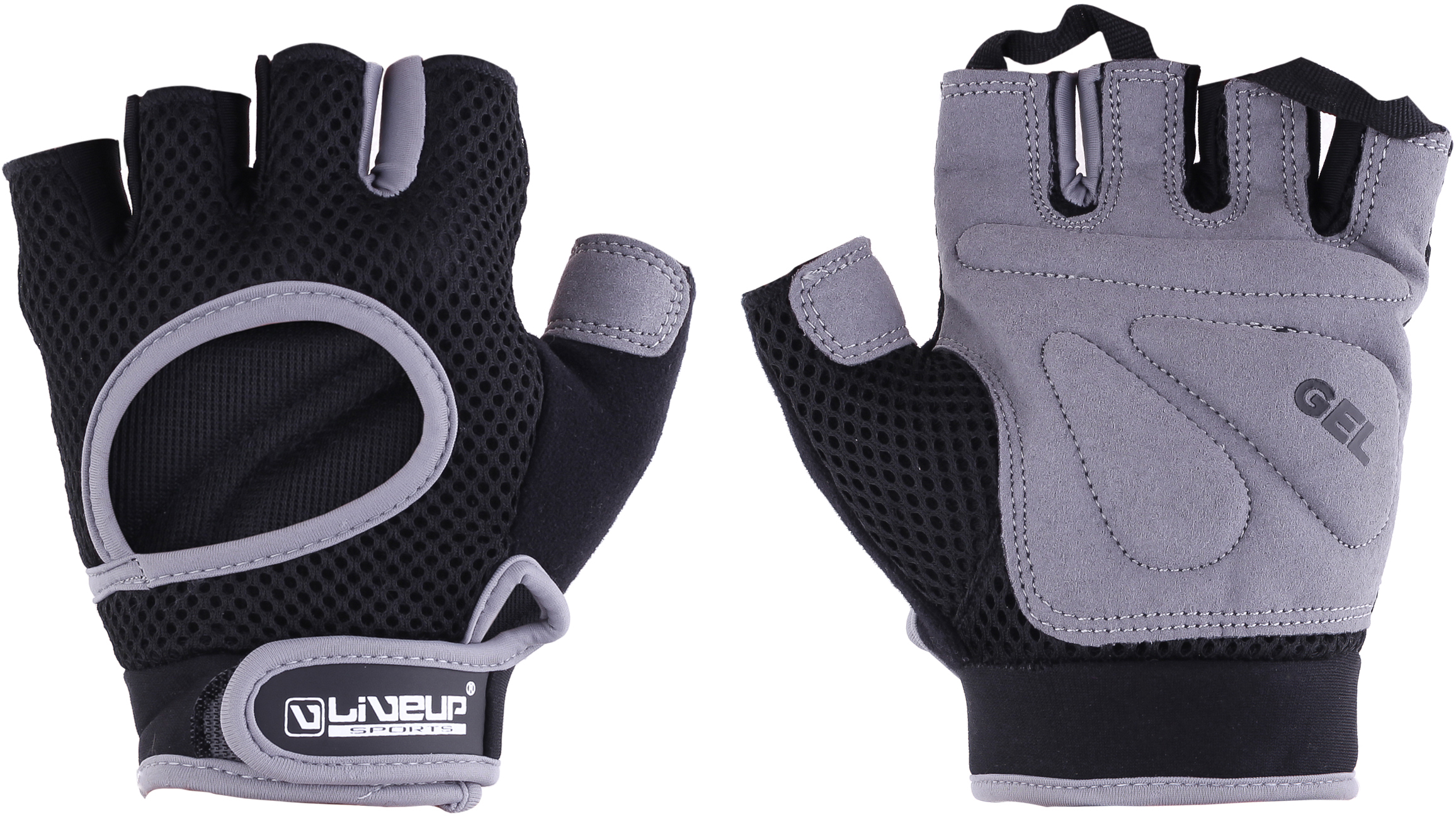 

Перчатки LiveUP Men Fitness Gloves S Черный/Серый (LSU1580M-BGS)