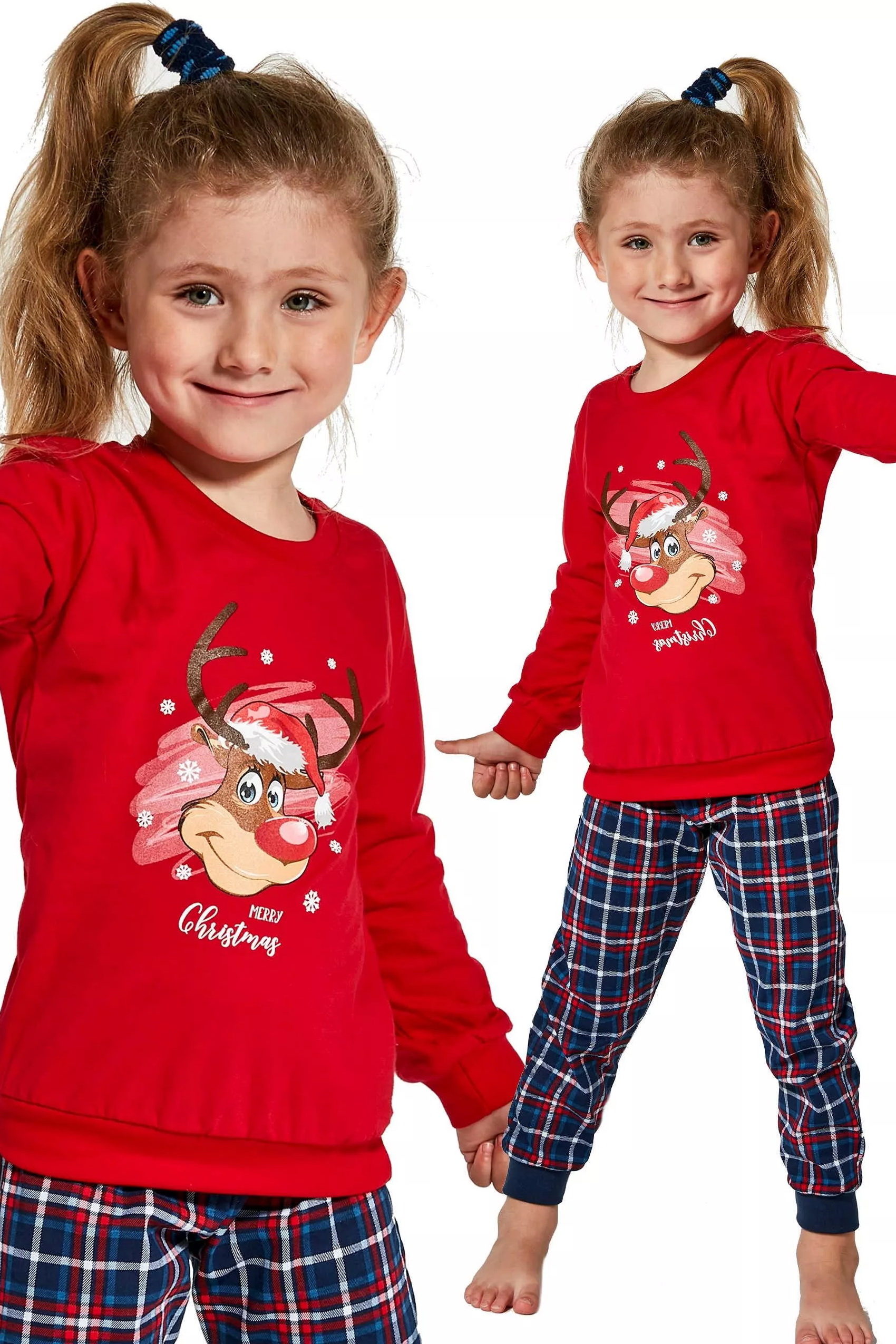 

Комплект детский/пижама для девочки Cornette 592/130 Reindeer 134/140 Красно-синяя