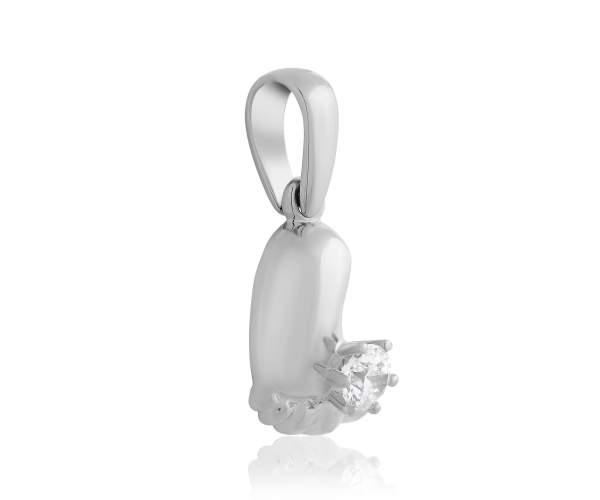 

Подвеска с камнем SWAROVSKI Zirconia,"Маленькая ножка",белое золото, П4225/1SW