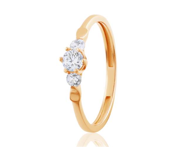 

Кольцо золотое с камнями SWAROVSKI Zirconia "Кьяра", КД4265SW, 17.5 размер