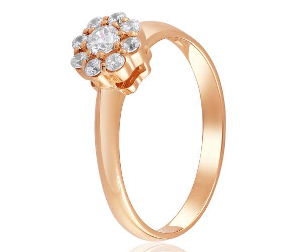 

Кольцо золотое с камнями SWAROVSKI Zirconia "Вива ", КД4203SW, 18.5 размер