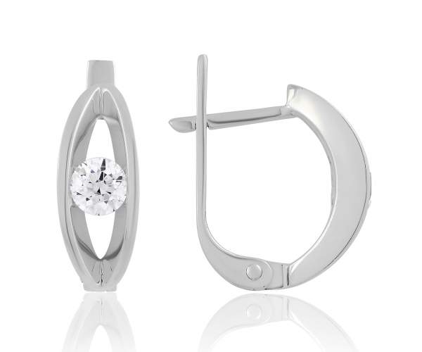 

Серьги С4214/1SW с камнем SWAROVSKI Zirconia, белое золото