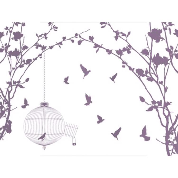 

Переводные принты Molenart для стен акриловые Птичий сад за 1 кв.м