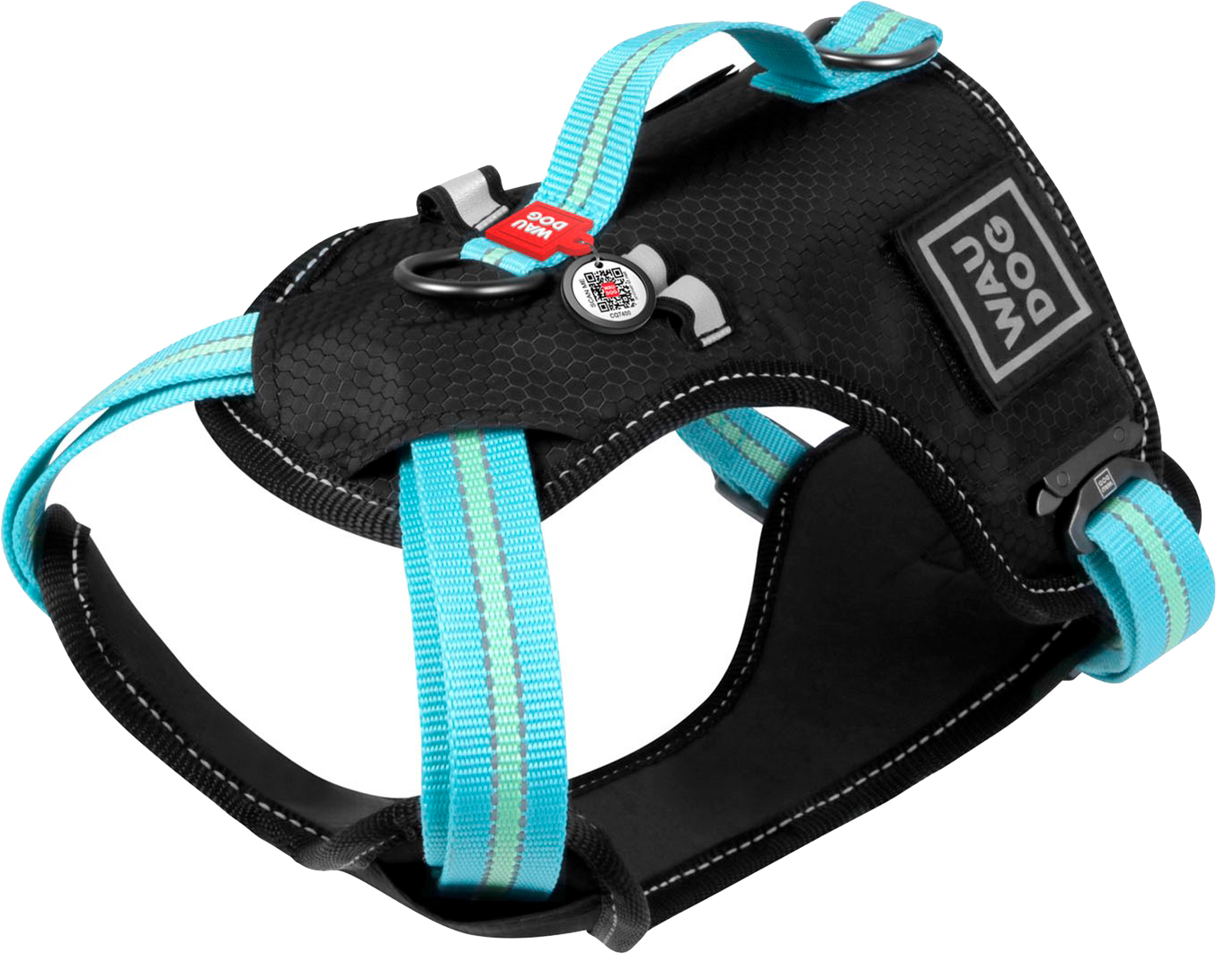 

Шлея для собак безопасная Collar WAUDOG Nylon c QR паспортом, металлическая пряжка-фастекс, L, Ш 25 мм, А 55-85 см, В 65-85 см