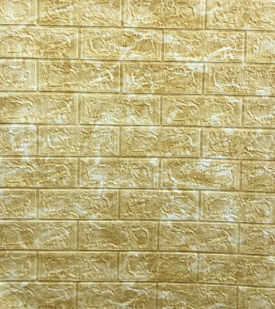 

Самоклеящаяся 3D панель обои Sticker Комплект 5шт. Wall 700x770x7мм. Шумоизоляционные Гипоалергенные Сертифицированные Светло-жёлтый кирпич