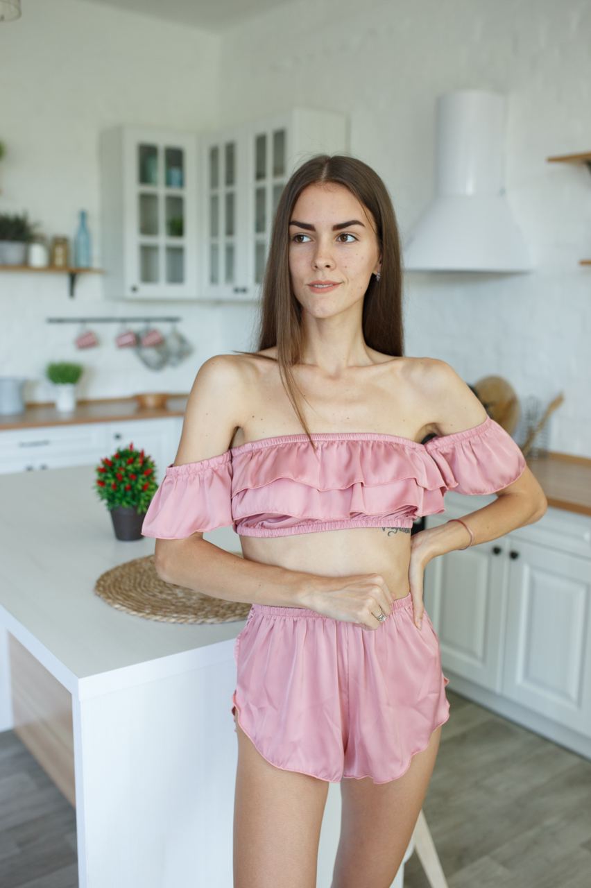 

Топ с шортами шелковый Shuna Comfort Розовый S/M/L