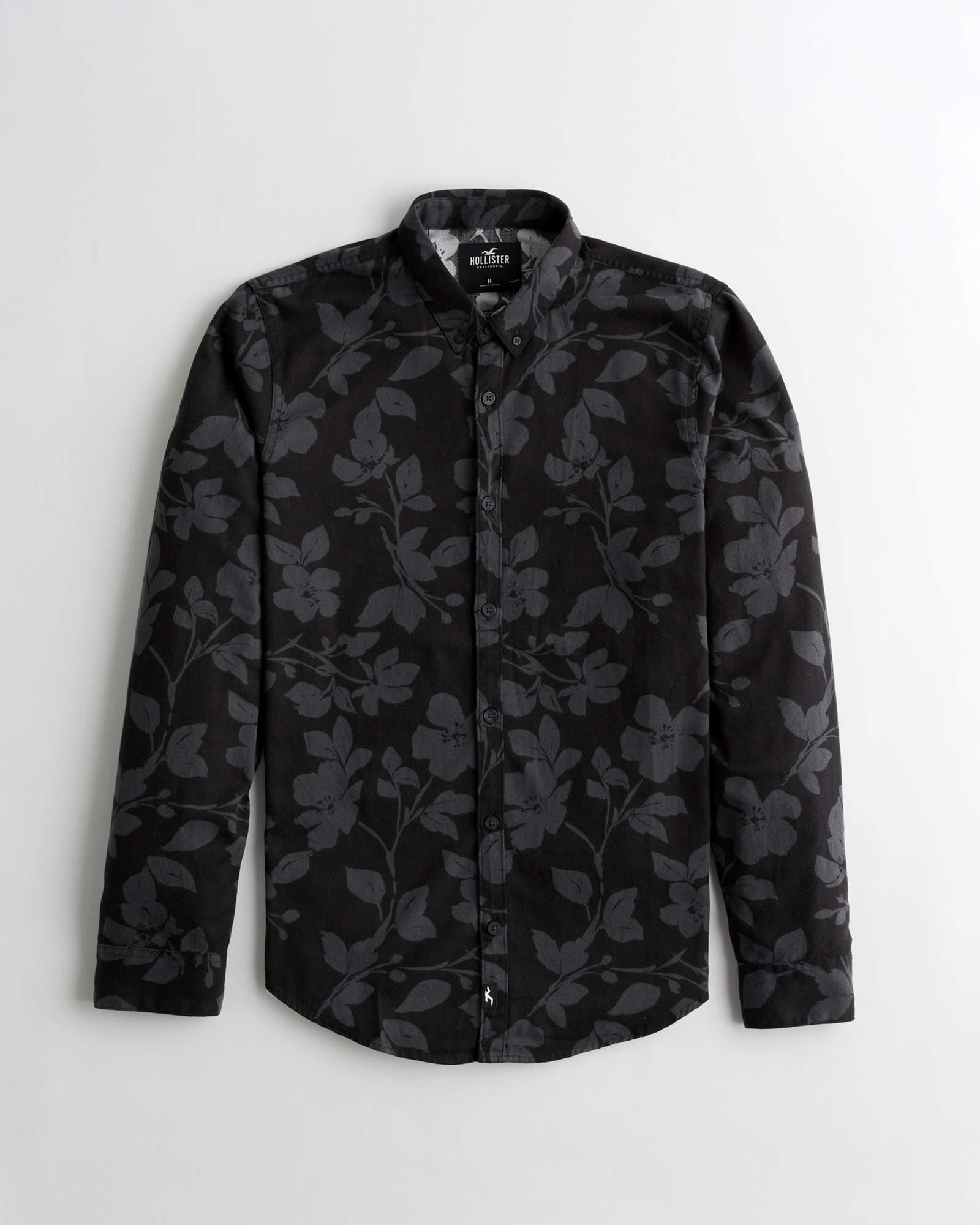 

Мужская рубашка - рубашка Hollister HC8156M M Черный
