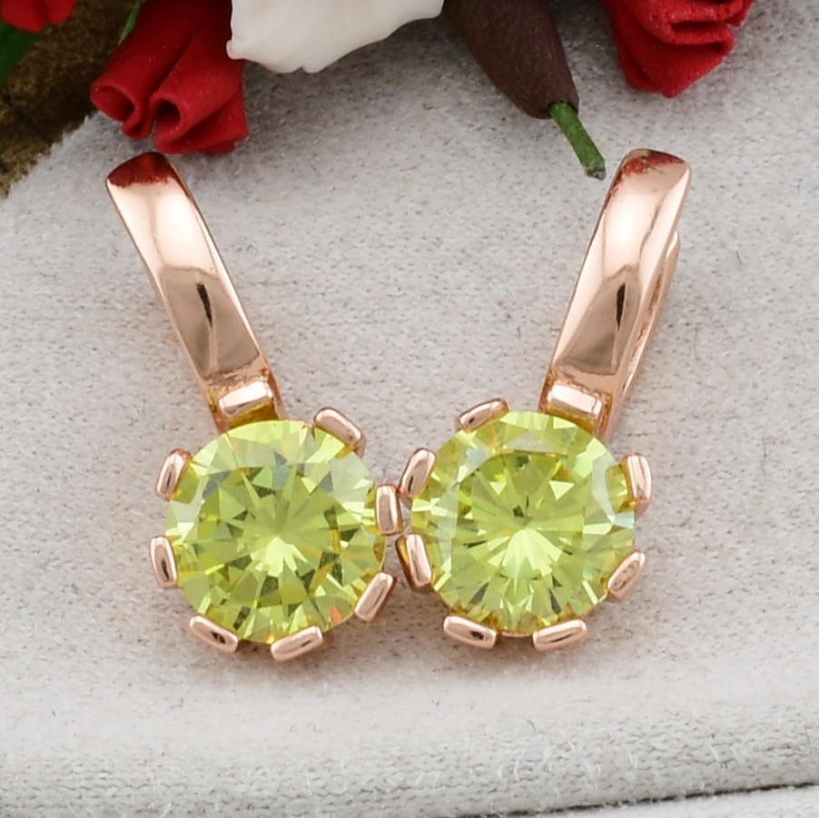 

Серьги Xuping 27625 размер 15х7 мм вес 1.9 г желтые фианиты позолота РО