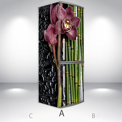

Наклейки на холодильник 3d, Самоклейка, 200 х 65 см, Лицевая+Левая(А) (holSS1_fl103324 Цветы-4)