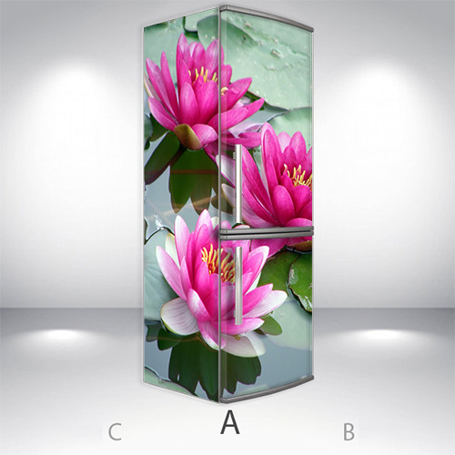 

Наклейки на холодильник 3d, Самоклейка, 200 х 65 см, Лицевая+Левая(А) (holSS1_fl13104 Цветы-4)