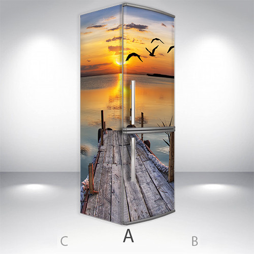 

Наклейки на холодильник 3d, Самоклейка, 180 х 65 см, Лицевая+Левая(А) (holSS1_pr12772 Природа-2)