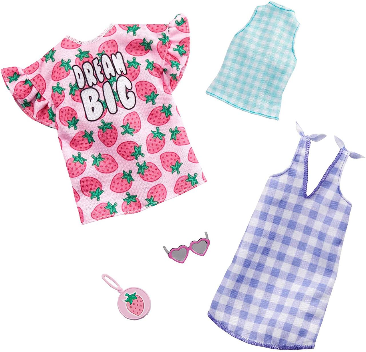 

Барби одежда Barbie Clothes, 2 Outfits Doll Include a Strawberry-Print Dress