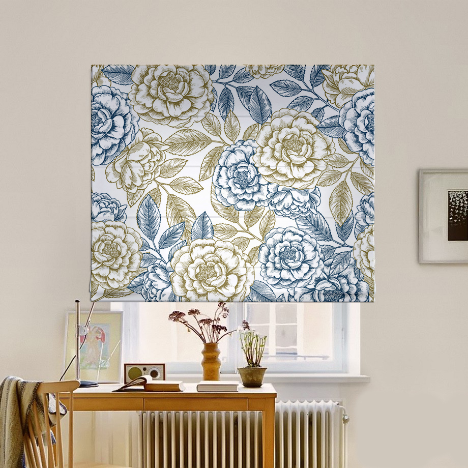 

Римская штора система Classic InHt Фотопечать Цветы 15-111 Джуси Велюр 120х170 см