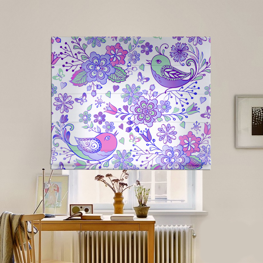 

Римская штора система Classic InHt Фотопечать Фолк узор 15-152 Джуси Велюр 210х170 см