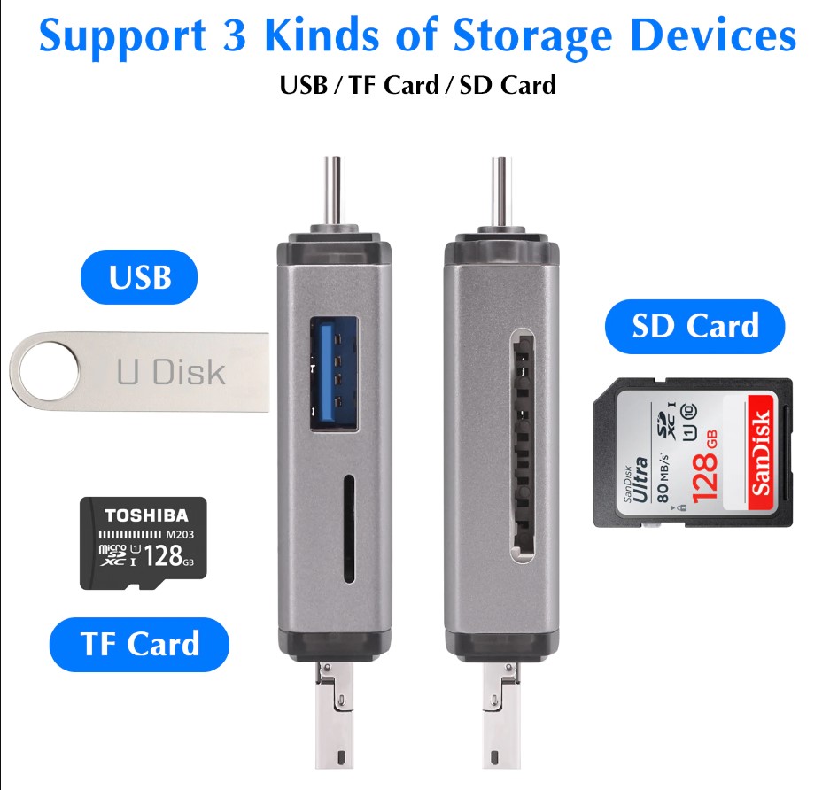 USB хаб переходник для ноутбука, телефона Micro USB OTG Type C to SDHC  Micro SD TF USB 3в1 Pavlysh UH31 – фото, отзывы, характеристики в  интернет-магазине ROZETKA от продавца: kostor | Купить