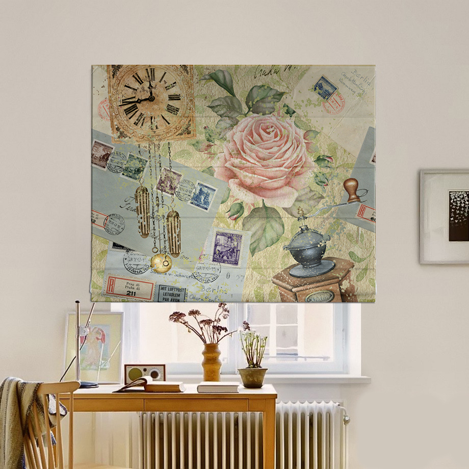 

Римская штора система Classic InHt Фотопечать Скрапбукинг 15-117 Блэкаут 120х170 см