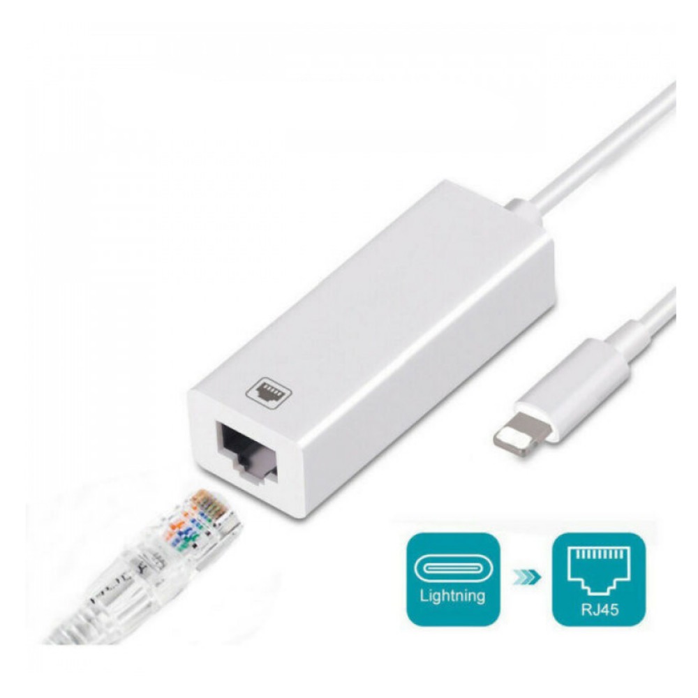 Переходник для iPhone на RJ45 Ethetnet адаптер для iPad на RJ45 интернет  кабель PAVLYSH – фото, отзывы, характеристики в интернет-магазине ROZETKA  от продавца: kostor | Купить в Украине: Киеве, Харькове, Днепре, Одессе,