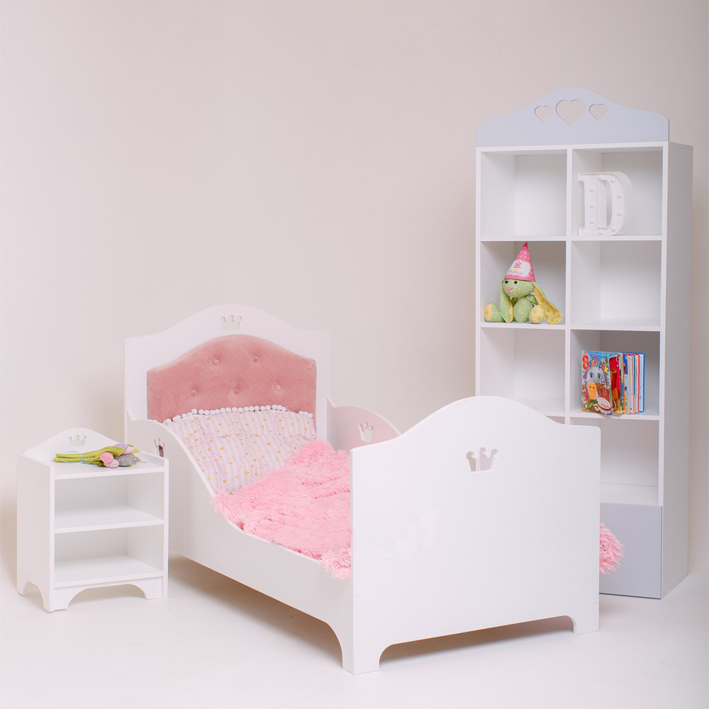 

Кровать детская Domikoff Lady D 2 180х80 см Розово-белая