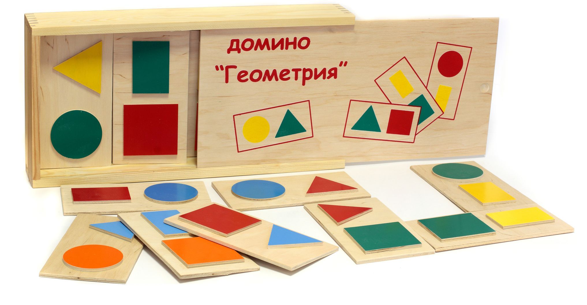 

Настільна гра доміно Геометрія Lam Toys 20 деталей 15.50х8.00х0.50 (5009)