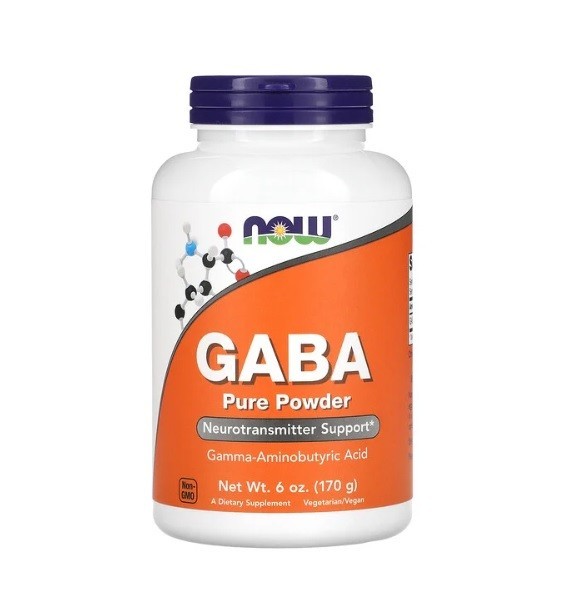 NOW Гамма аміномасляна кислота, GABA Pure Powder - 170 г (733739002150 ...