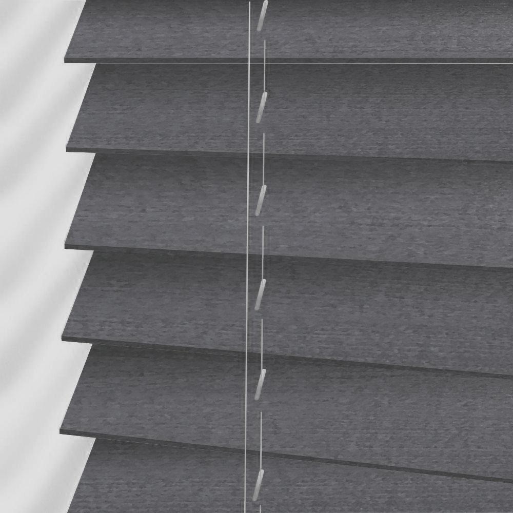 

Жалюзи деревянные горизонтальные 60x160 cм 50 мм темно-серый Sundeco