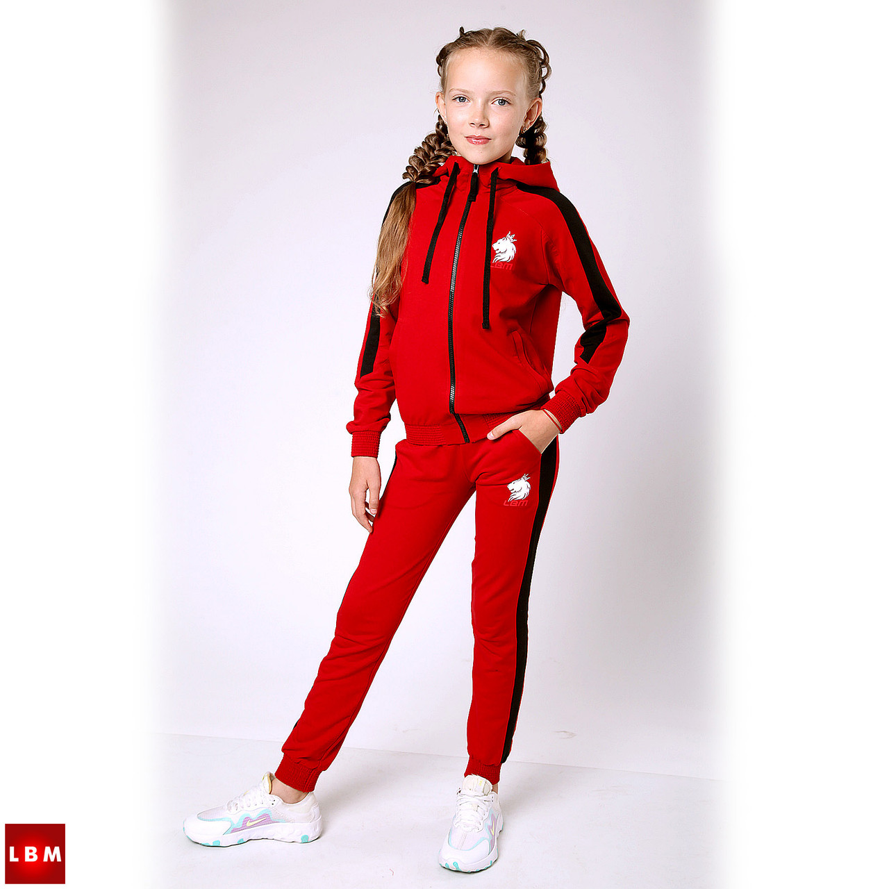 

Спортивный костюм с капюшоном LBM 134 см Красный