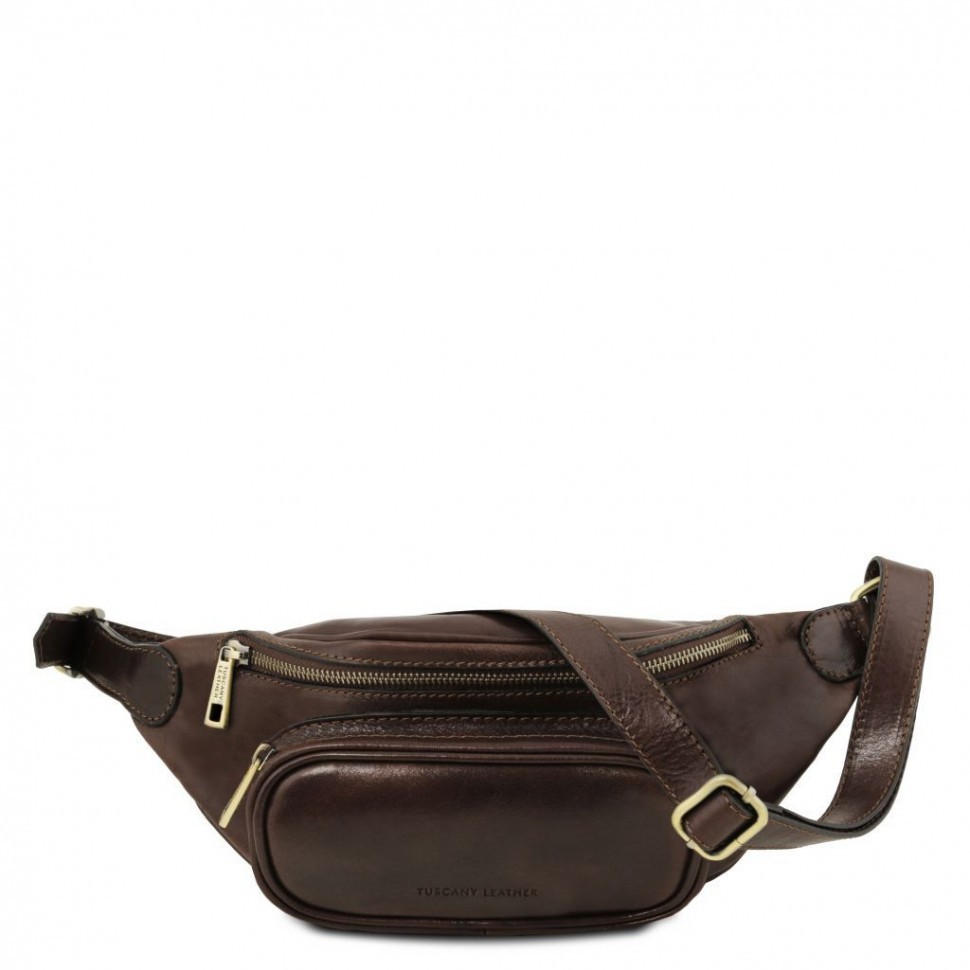 Напоясная кожаная сумка TL141797 TUSCANY LEATHER Темно-коричневый от ...