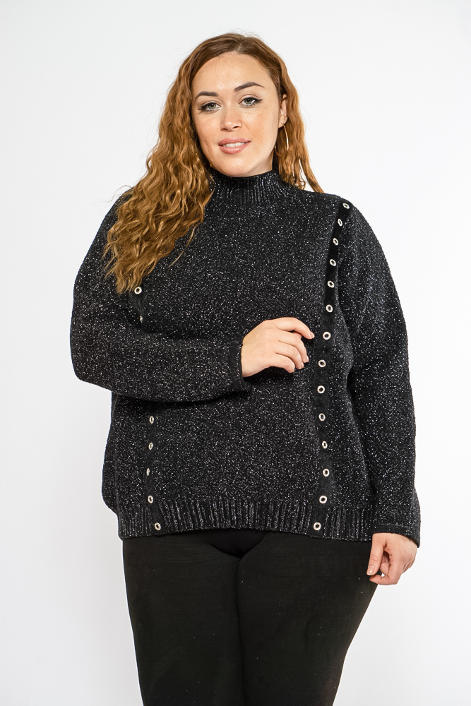 

Свитер женский с люрексом Time of Style 120PFA552237 L-XL Черный