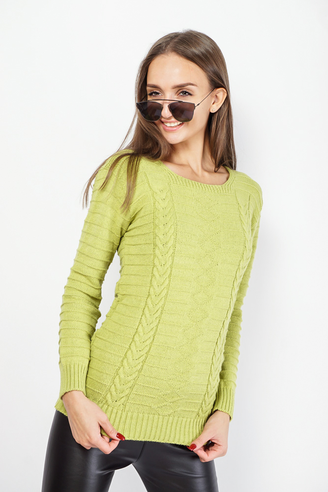 

Свитер однотонный Time of Style 85F030-1 S/M Оливковый