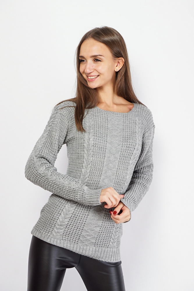 

Свитер однотонный Time of Style 85F030 S/M Серый