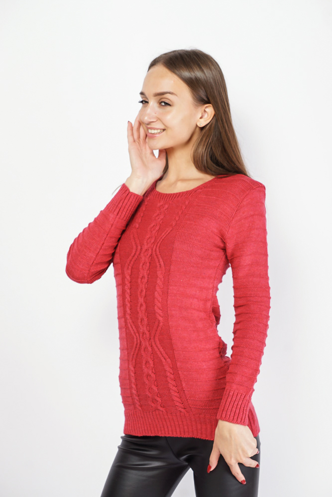 

Свитер однотонный Time of Style 85F031 S/M Малиновый