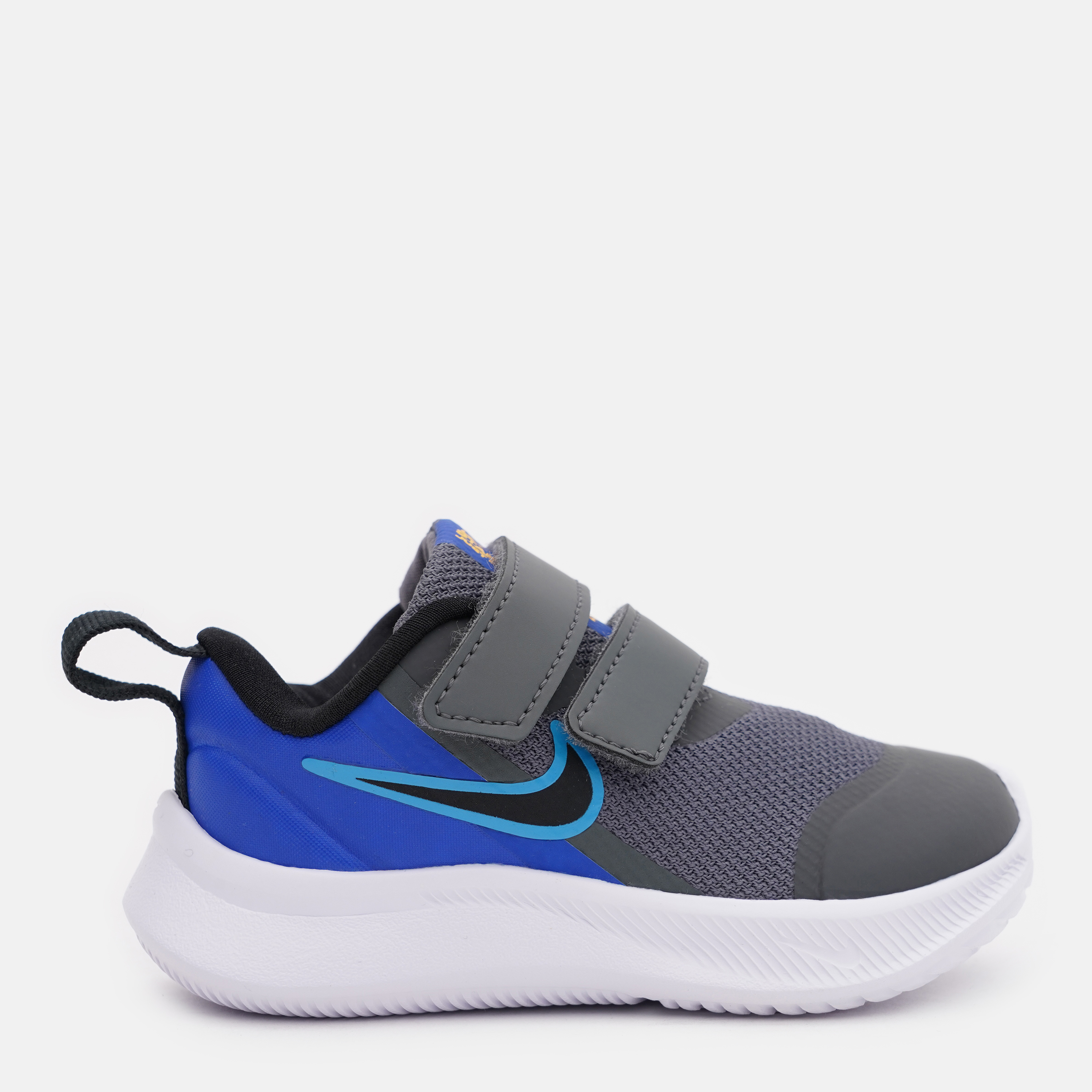 Акция на Дитячі кросівки для хлопчика Nike Star Runner 3 (TDV) DA2778-012 21 Iron Grey/Black-Blue Lightning от Rozetka