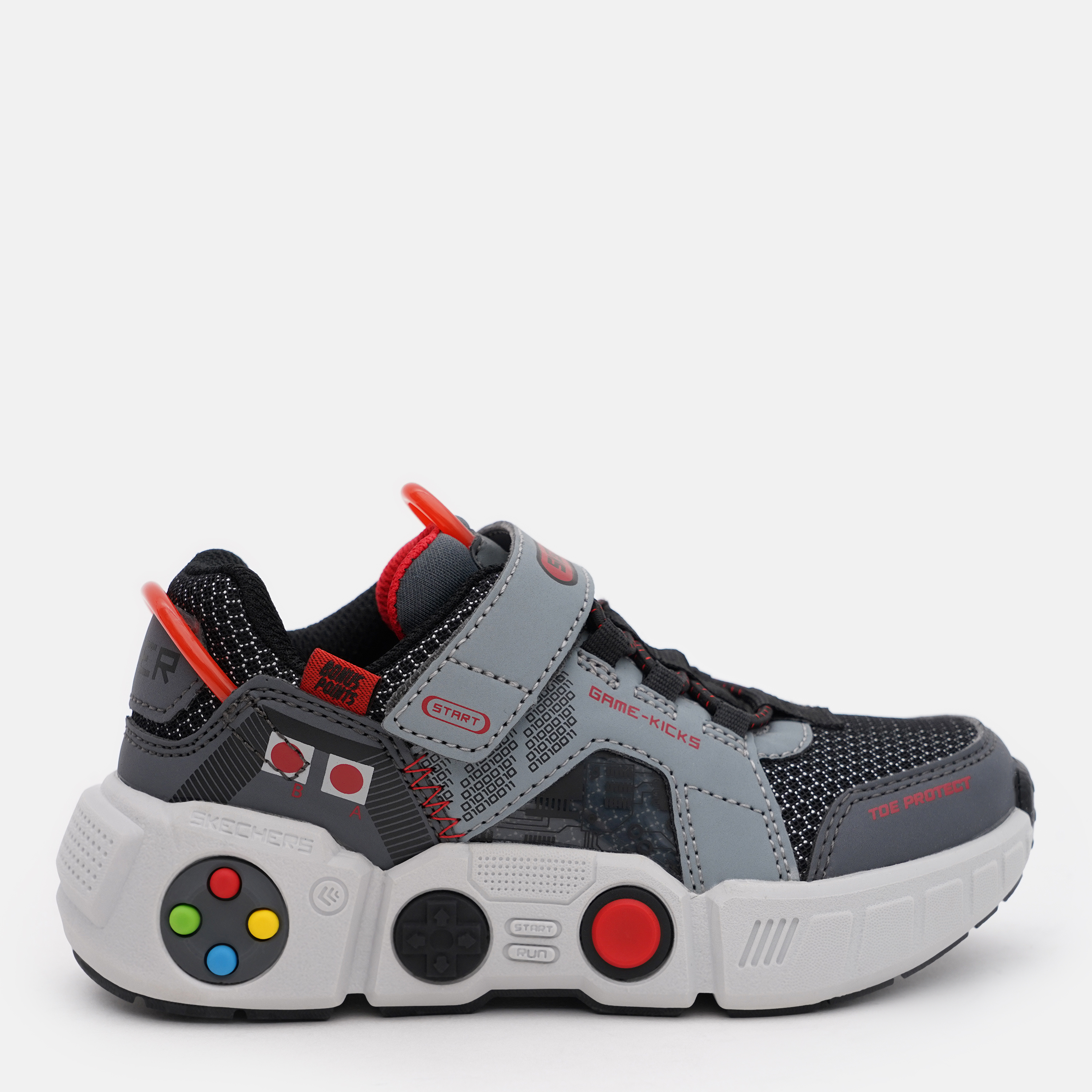 Акція на Дитячі кросівки для хлопчика Skechers Game Kicks: Gametronix 402260L GYMT 34 Сірі від Rozetka