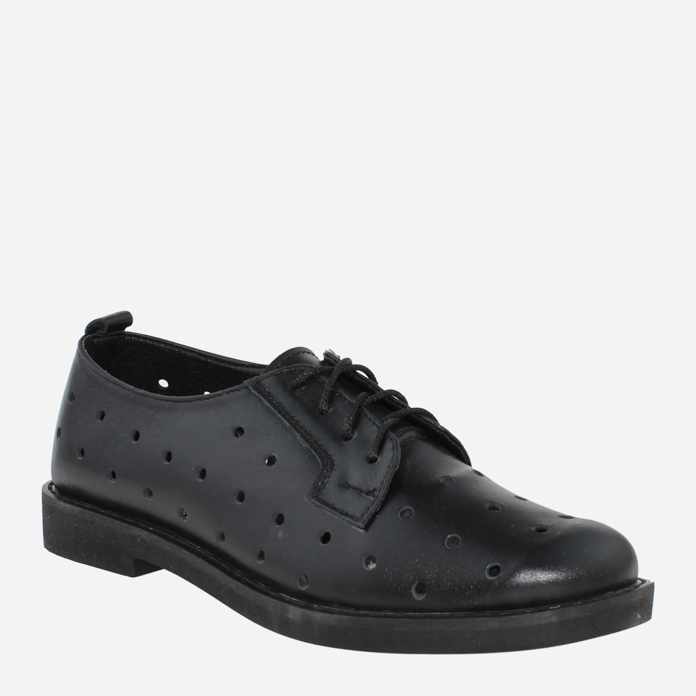 Акція на Жіночі туфлі зі шкіри Classic Style RC2003-2 40 (25.5 см) Чорні від Rozetka