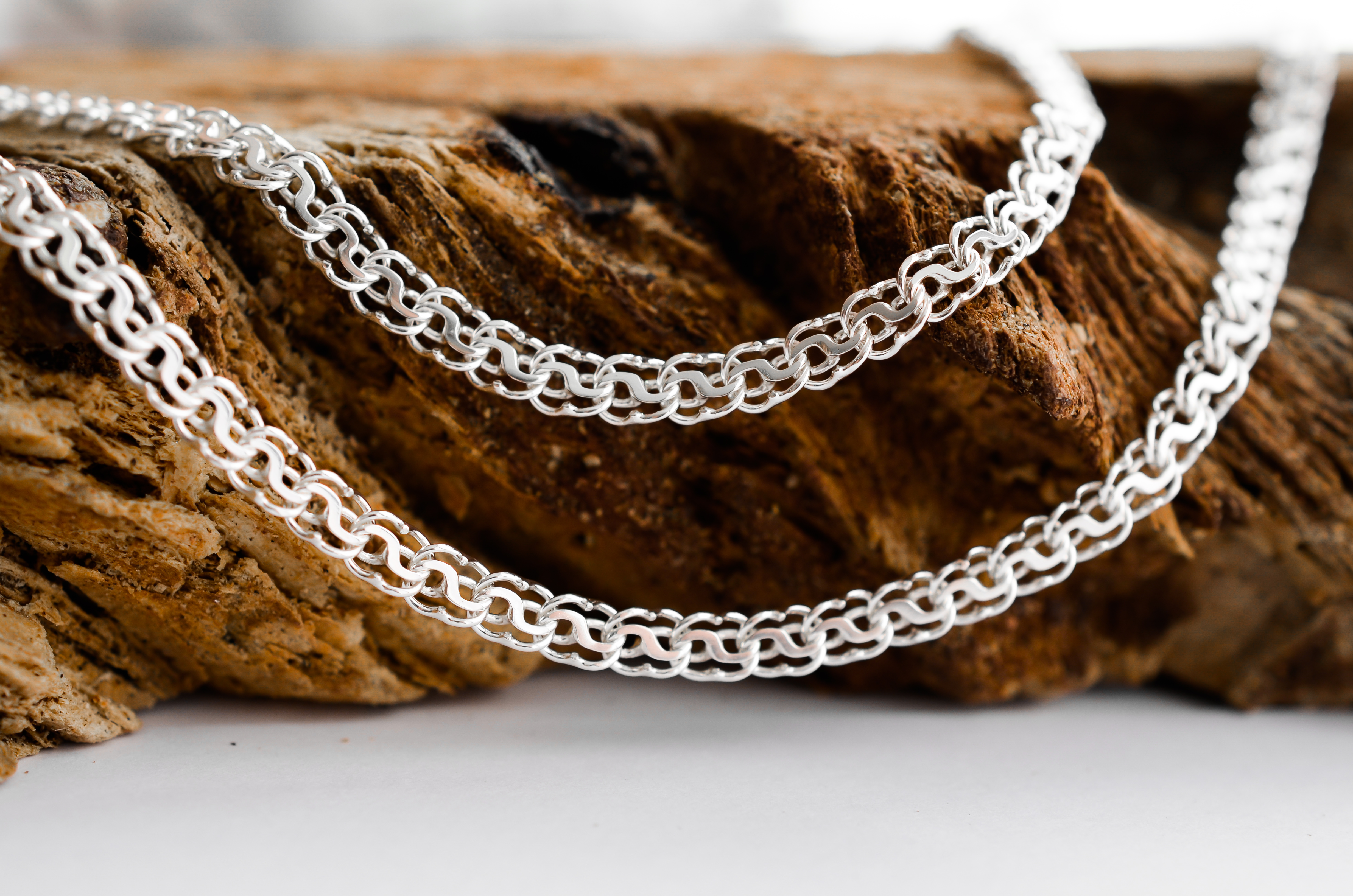 

Серебряная цепочка Meridian 925 пробы плетение "Молния" 50 размер 25013/11500