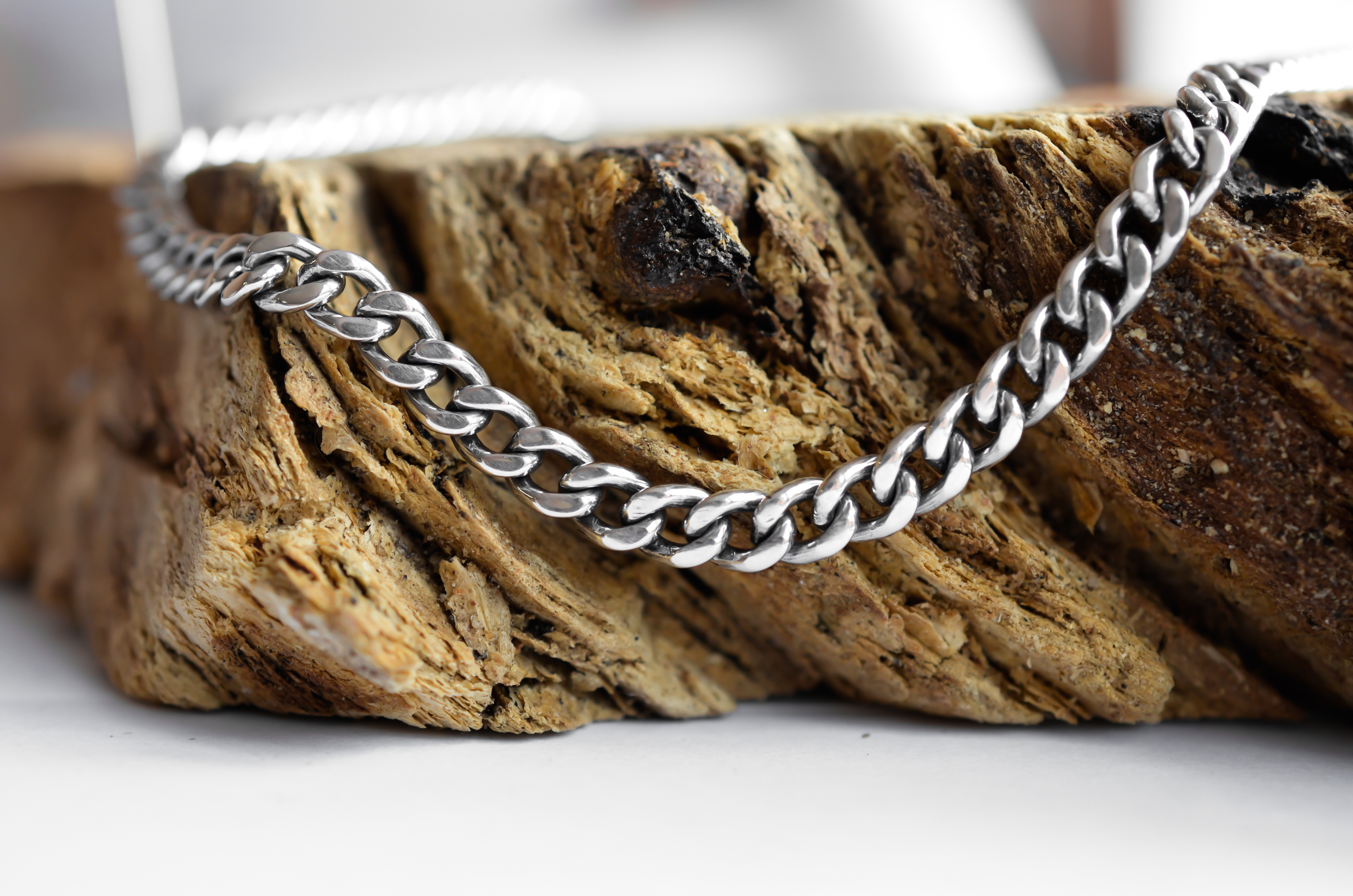 

Мужской серебряный браслет Meridian 925 пробы Панцирь в чернении 20 размер 24118/1220