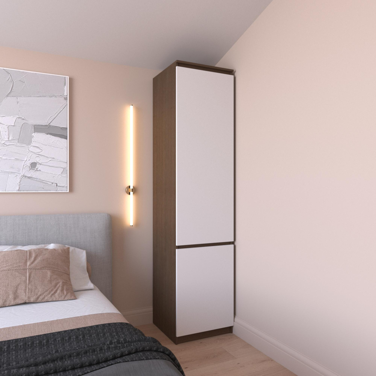 Пенал с полками для вещей, с фасадами без ручек Ш502/В2110/Г500 мм ...