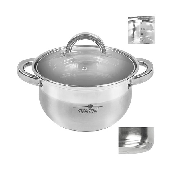 

Кастрюля с крышкой Stenson Belly 7,6 л MH-2724