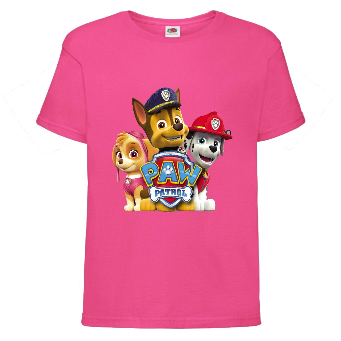 

Футболка детская Щенячий патруль (Paw Patrol) розовая (puppies-pink) размер 128 см